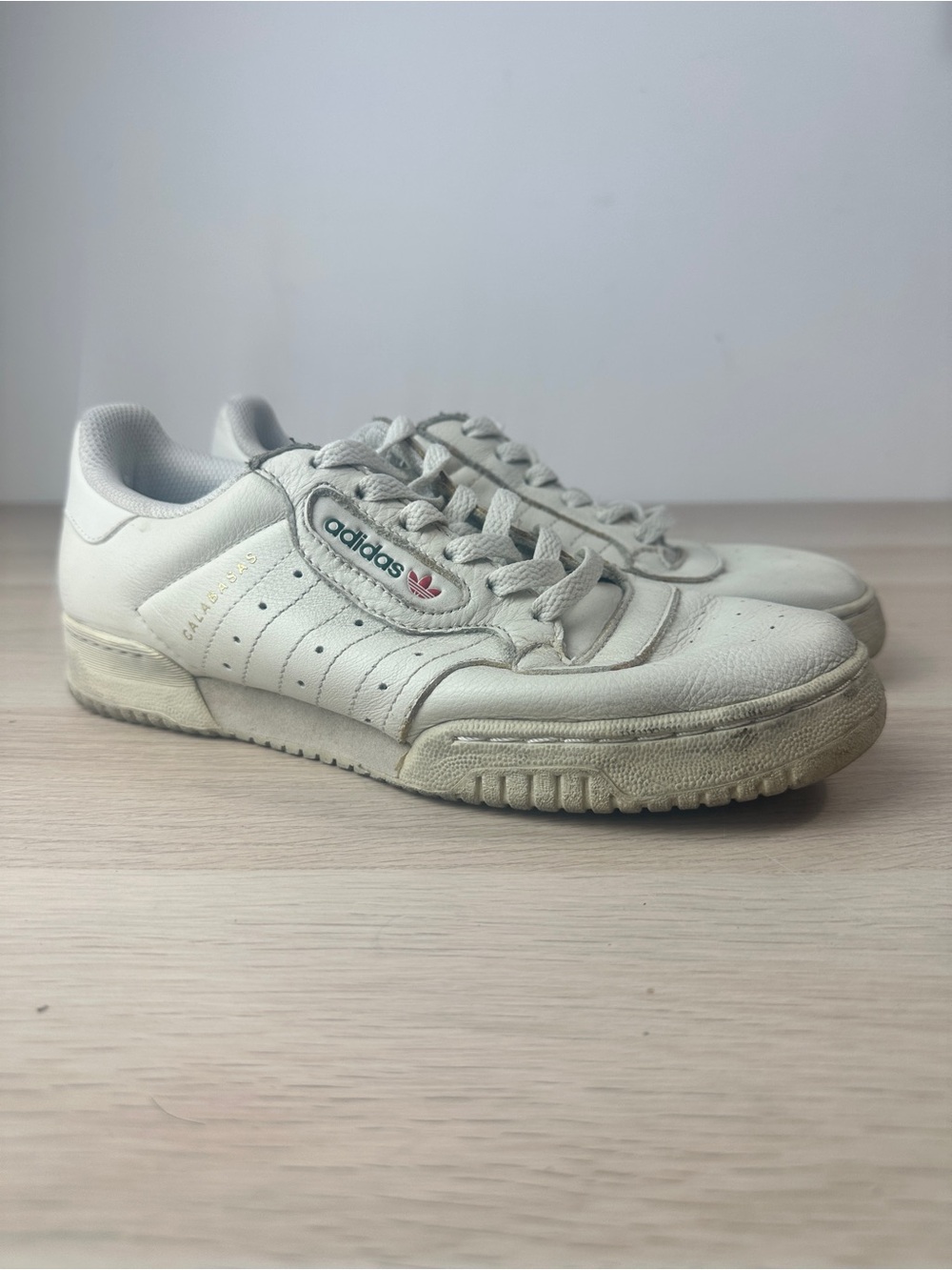Adidas Originals Calabasas White Leather Sneakers Size 7.5 Yeezy Era